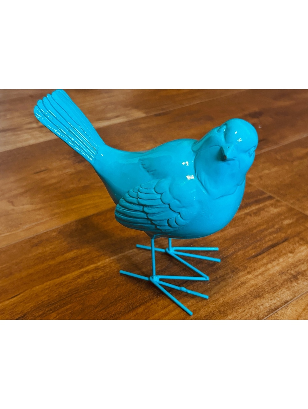 Decorative Turquoise Blue Bird Figurine Sculpture
